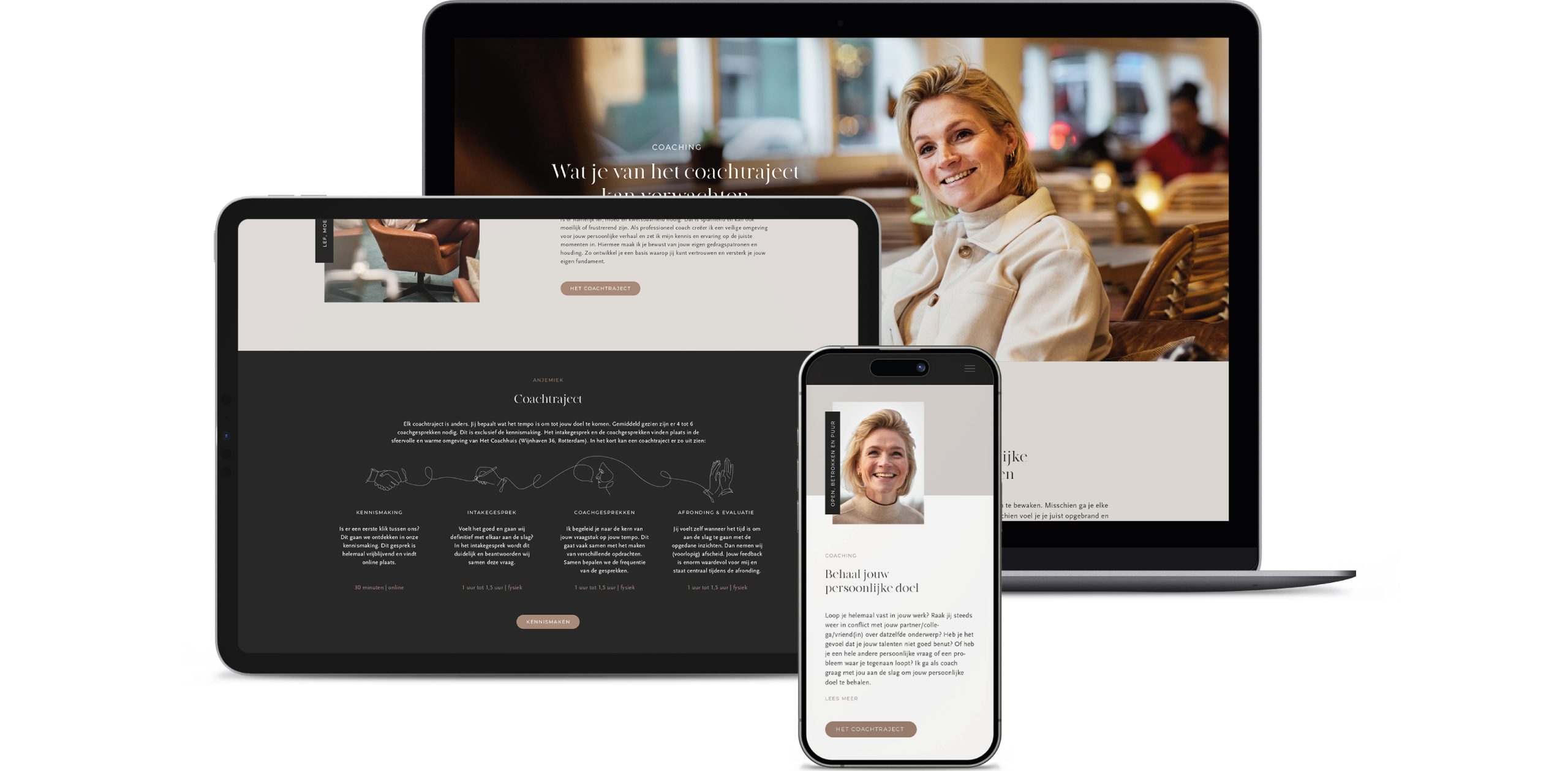 Minimalistische website ontwerp Anjemiek deSIGN Branding
