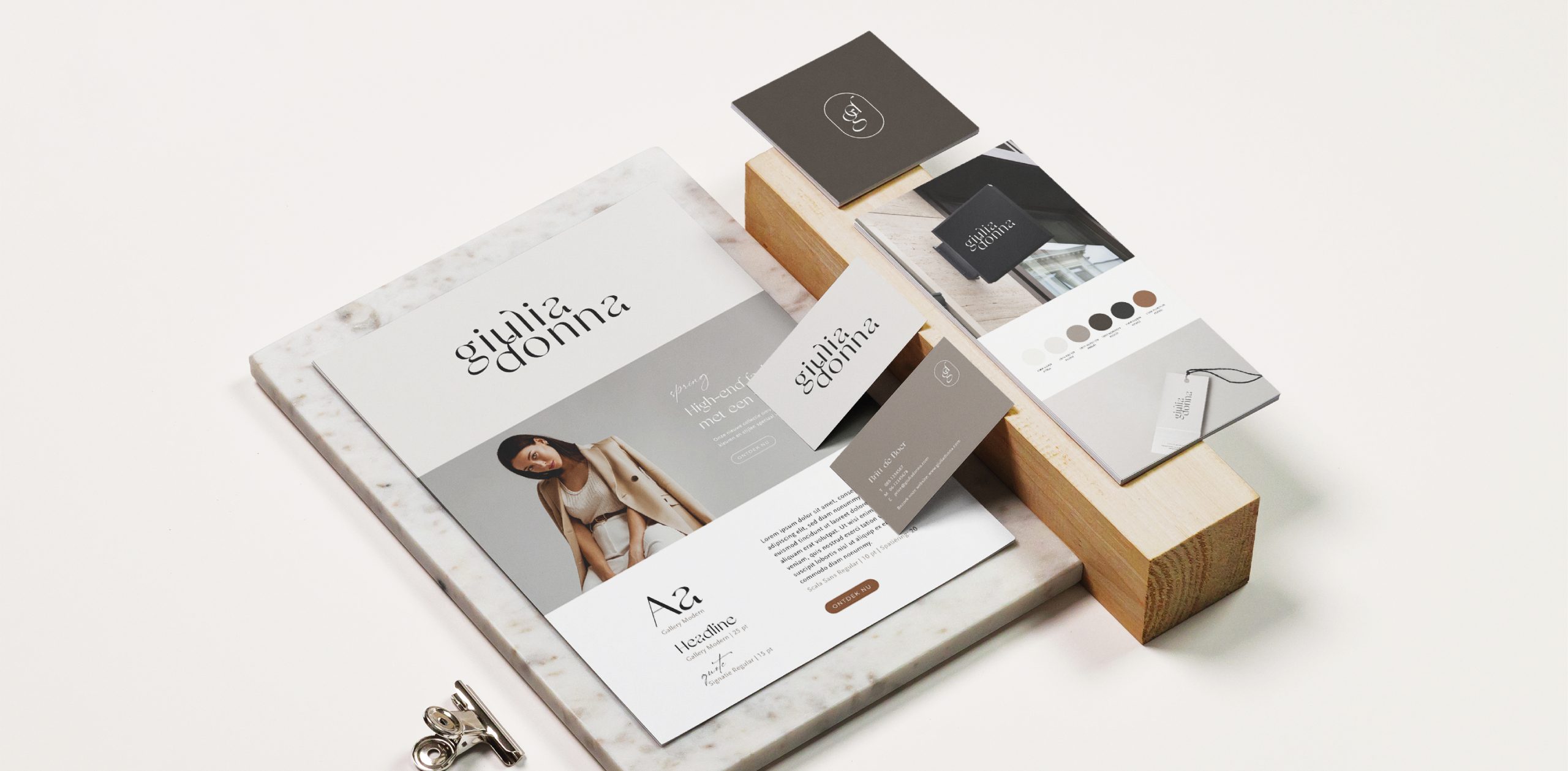 Elegant visitekaartje ontwerp Giulia Donna deSIGN Branding